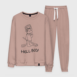 Костюм хлопковый мужской Bart hellboy Lill Peep, цвет: пыльно-розовый