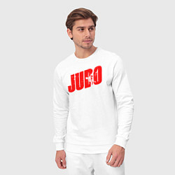 Костюм хлопковый мужской Judo red, цвет: белый — фото 2