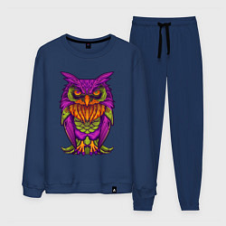 Костюм хлопковый мужской Purple owl, цвет: тёмно-синий