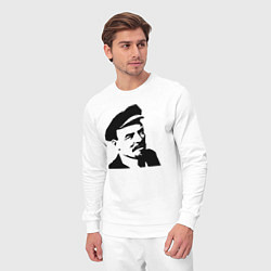 Костюм хлопковый мужской Ленин в кепке, цвет: белый — фото 2