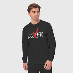 Костюм хлопковый мужской Loser - lover, цвет: черный — фото 2