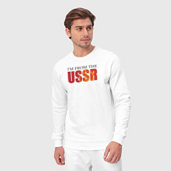 Костюм хлопковый мужской Im from the USSR, цвет: белый — фото 2