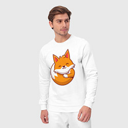 Костюм хлопковый мужской Orange fox, цвет: белый — фото 2