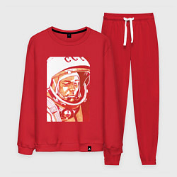 Костюм хлопковый мужской Gagarin in red, цвет: красный