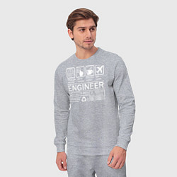 Костюм хлопковый мужской Знаки инженера, цвет: меланж — фото 2