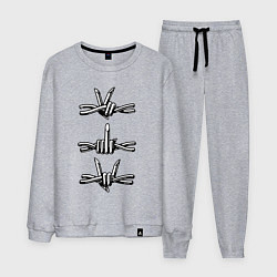 Костюм хлопковый мужской Колючая проволока, цвет: меланж