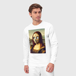 Костюм хлопковый мужской Mona Lisa in a mask - steampunk, цвет: белый — фото 2