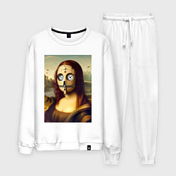 Костюм хлопковый мужской Mona Lisa in a mask - steampunk, цвет: белый