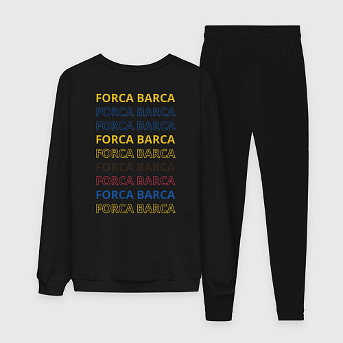 Мужской костюм Футбольный клуб Барселона - с эмблемой / Черный – фото 2