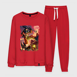 Костюм хлопковый мужской Lethal Сompany: Running Fugu, цвет: красный