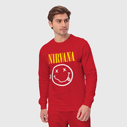 Костюм хлопковый мужской Nirvana original, цвет: красный — фото 2