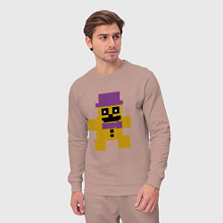 Костюм хлопковый мужской Fnaf psychic friend, цвет: пыльно-розовый — фото 2