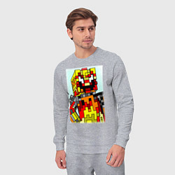 Костюм хлопковый мужской Desondra2024 In Minecraft, цвет: меланж — фото 2