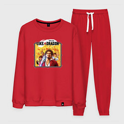 Костюм хлопковый мужской Yakuza Like a Dragon, цвет: красный