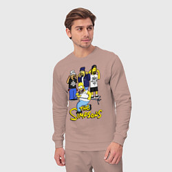 Костюм хлопковый мужской Simpsons - Cypress hill, цвет: пыльно-розовый — фото 2