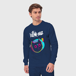 Костюм хлопковый мужской Blink 182 rock star cat, цвет: тёмно-синий — фото 2