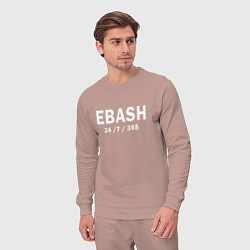 Костюм хлопковый мужской Ebash 247365, цвет: пыльно-розовый — фото 2