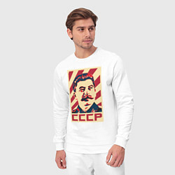 Костюм хлопковый мужской СССР Сталин, цвет: белый — фото 2