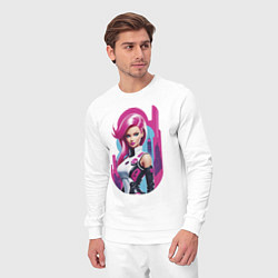 Костюм хлопковый мужской Beauty Barbie - ai art, цвет: белый — фото 2