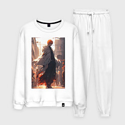 Костюм хлопковый мужской Блич Ичиго Куросаки, цвет: белый