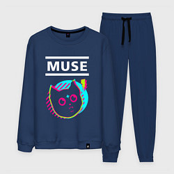 Костюм хлопковый мужской Muse rock star cat, цвет: тёмно-синий