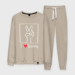 Мужской костюм I love bunny