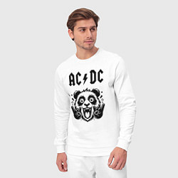 Костюм хлопковый мужской AC DC - rock panda, цвет: белый — фото 2