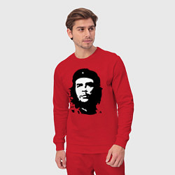 Костюм хлопковый мужской Черно-белый силуэт Че Гевара, цвет: красный — фото 2