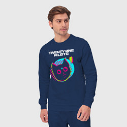 Костюм хлопковый мужской Twenty One Pilots rock star cat, цвет: тёмно-синий — фото 2