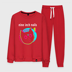 Костюм хлопковый мужской Nine Inch Nails rock star cat, цвет: красный