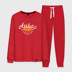 Костюм хлопковый мужской Athletic basketball, цвет: красный