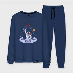 Костюм хлопковый мужской Космонавт - диджей, цвет: тёмно-синий