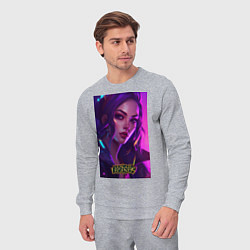 Костюм хлопковый мужской League of Legends Kaisa Kda, цвет: меланж — фото 2