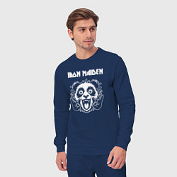 Костюм хлопковый мужской Iron Maiden rock panda, цвет: тёмно-синий — фото 2