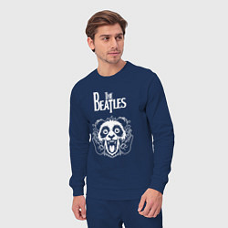 Костюм хлопковый мужской The Beatles rock panda, цвет: тёмно-синий — фото 2