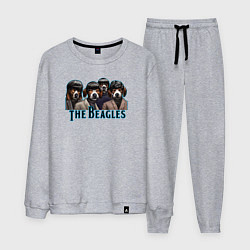 Костюм хлопковый мужской Beatles beagles, цвет: меланж