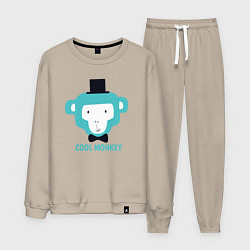 Костюм хлопковый мужской Cool monkey, цвет: миндальный