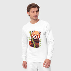 Костюм хлопковый мужской The Red Panda, цвет: белый — фото 2