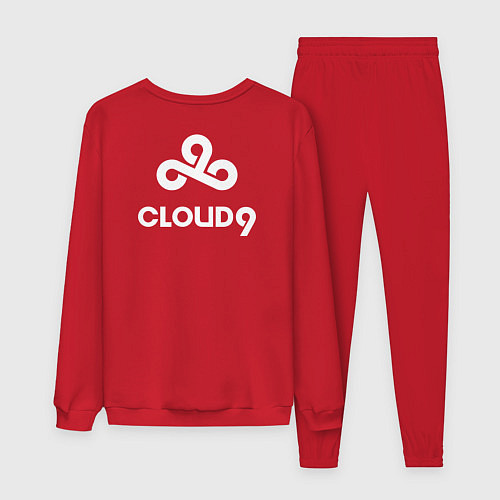 Мужской костюм Cloud9 - white logo / Красный – фото 2