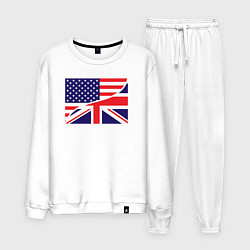 Костюм хлопковый мужской США и Великобритания, цвет: белый