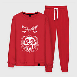 Костюм хлопковый мужской Mayhem rock panda, цвет: красный