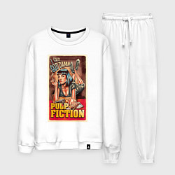 Костюм хлопковый мужской Криминальное чтиво - Ума, цвет: белый