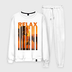Костюм хлопковый мужской Relax summer, цвет: белый
