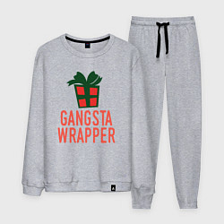 Костюм хлопковый мужской Gangsta wrapper, цвет: меланж