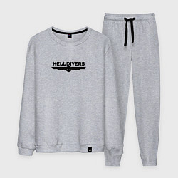 Костюм хлопковый мужской Helldivers Logo, цвет: меланж