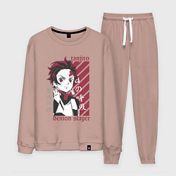 Мужской костюм Тандзиро Камадо серьезный Клинок рассекающий демон