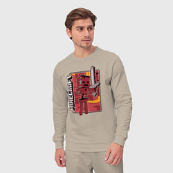 Костюм хлопковый мужской Minecraft the game of gamers, цвет: миндальный — фото 2