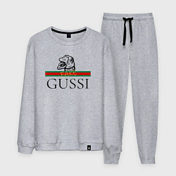 Костюм хлопковый мужской Гусси - фэйк, цвет: меланж