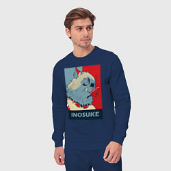 Костюм хлопковый мужской Иноскэ Хасибира, цвет: тёмно-синий — фото 2