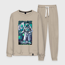 Мужской костюм Космонавт с флагом на луне